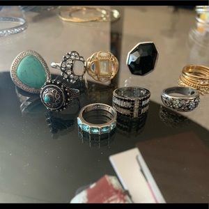 Lot of 8 size 8 rings — amazing deal